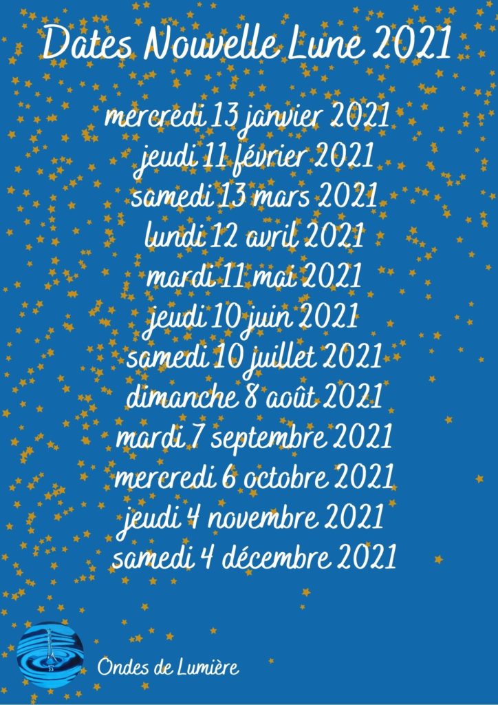 dates nouvelle lune